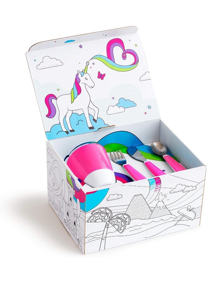 مونشكين MunchkinÂ® Color Me Hungry 7pc Toddler Feeding Supplies Set - Image 5