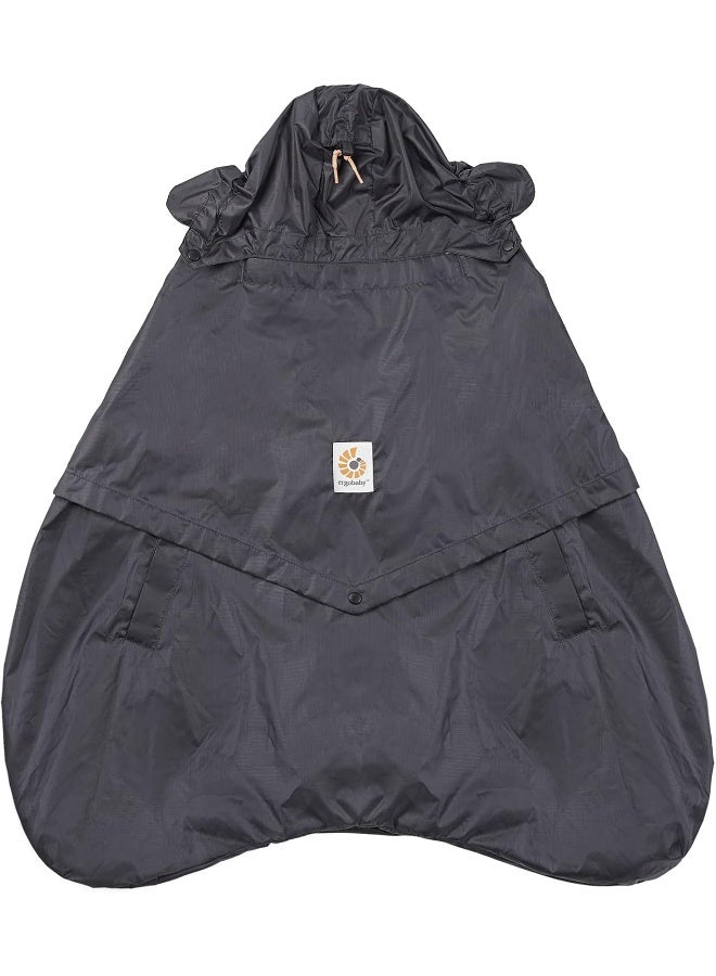 Ergobaby Water Resistant Baby Carrier Rain and Wind Cover, Charcoal - Image 3