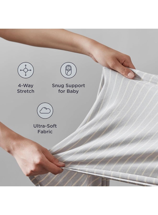 Ergobaby Sustainable Knit Aura Baby Carrier Wrap for Newborn to Toddler (8-25 Pounds), Soft Black - Image 4