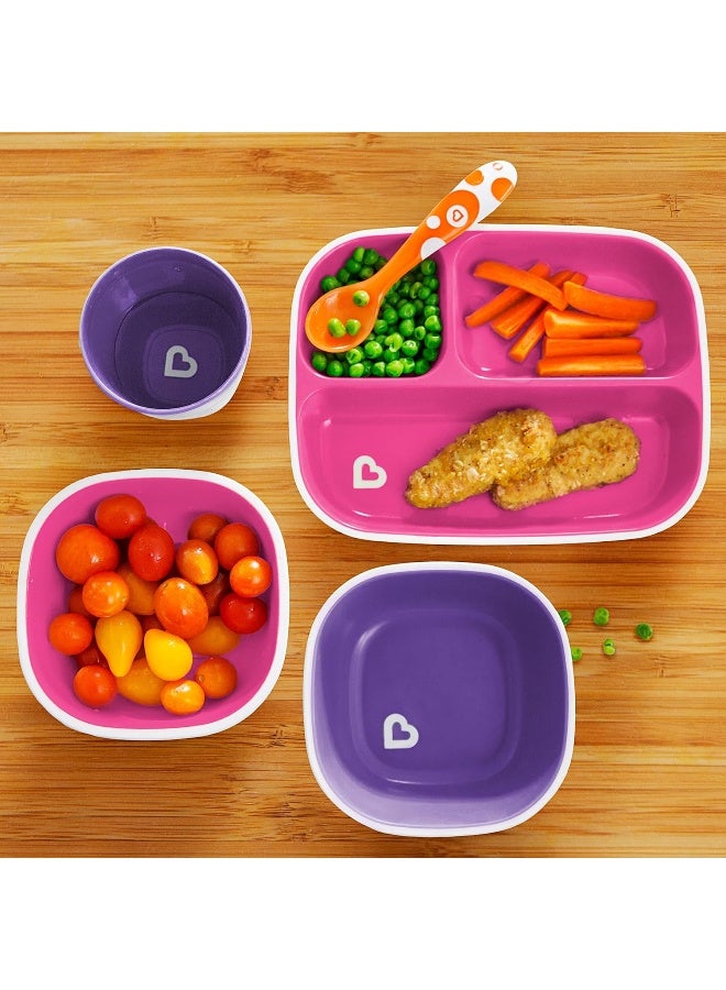 مونشكين أطباق مunchkin سبلش للأطفال 3 عبوات (بنفسجي) - Image 2