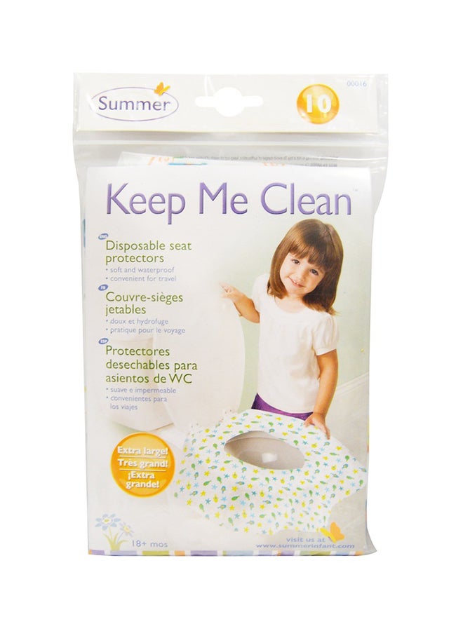 سامر إنفانت Keep Me Clean Disposable Toilet Seat Protectors, Pack Of 10 - Multicolour - Image 4