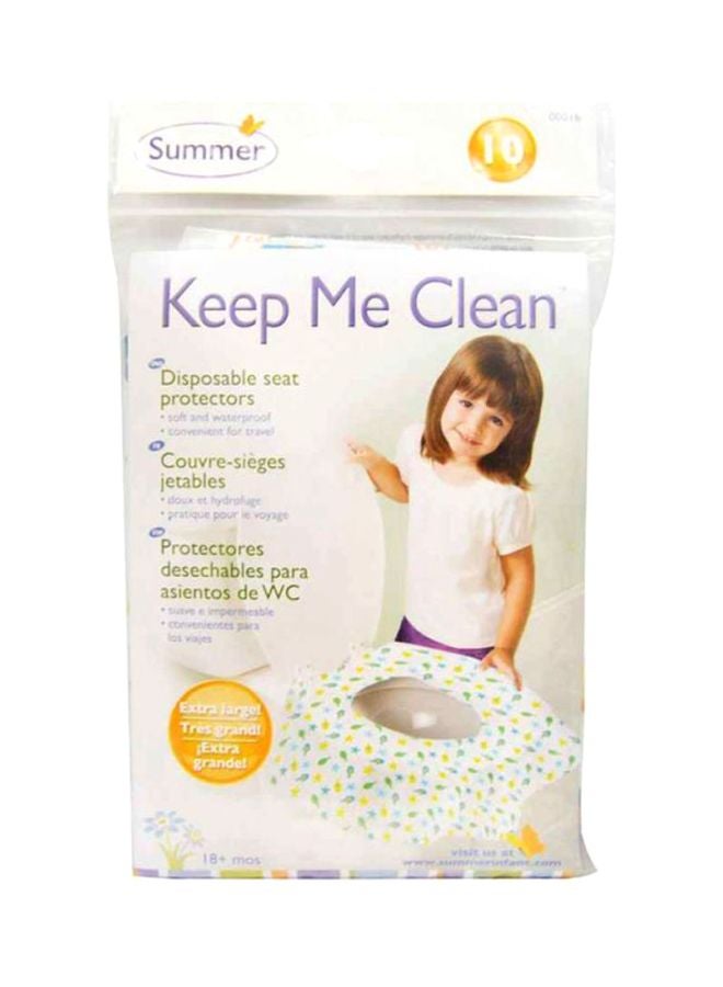 سامر إنفانت Keep Me Clean Disposable Toilet Seat Protectors, Pack Of 10 - Multicolour - Image 2