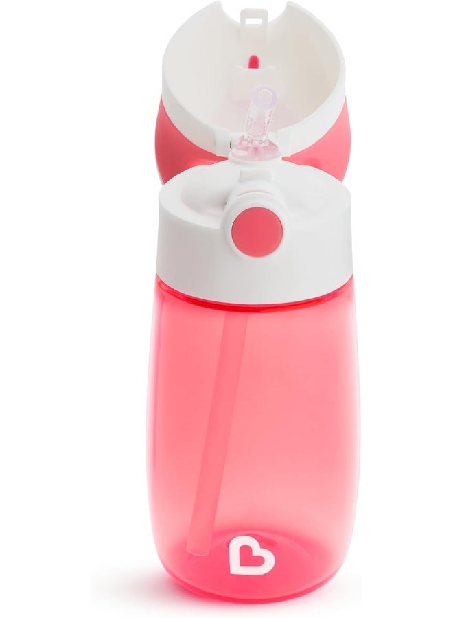 مونشكين كوب مunchkin القابل للطي مع قشة، 12 أونصة، وردي - Image 2