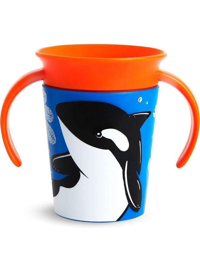 مونشكين Munchkin Miracle 360 Wildlove Trainer Cup, 6 Oz, Orca - Image 1