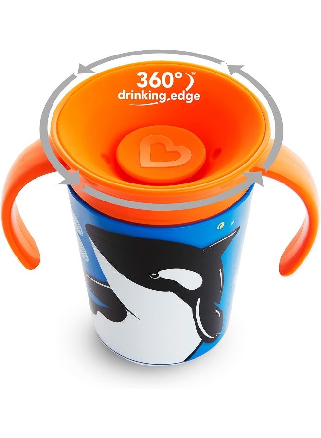 مونشكين Munchkin Miracle 360 Wildlove Trainer Cup, 6 Oz, Orca - Image 3