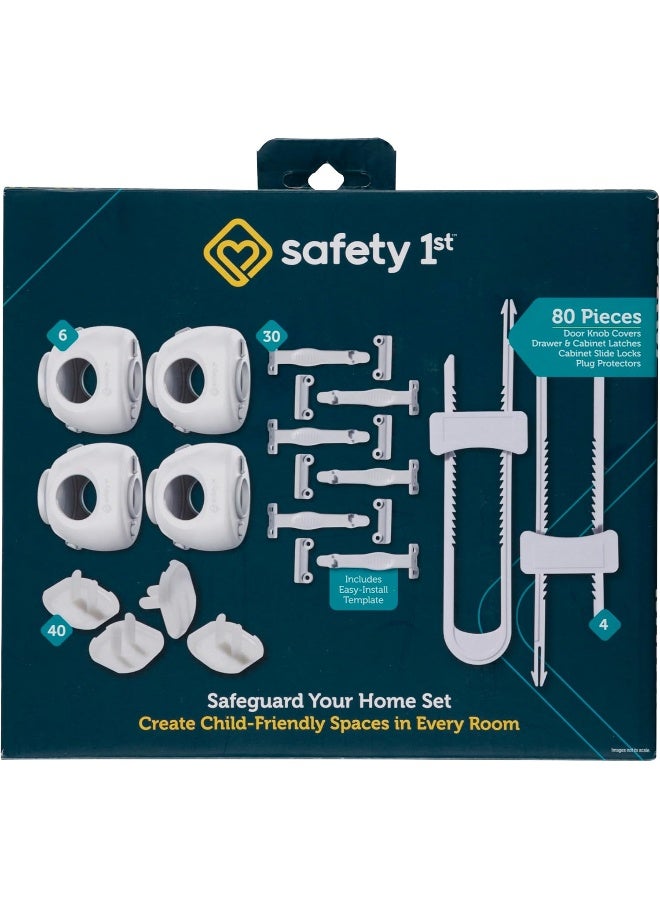 Safety 1st Home Safeguarding and Childproofing Set (80 Pcs), White - Image 1