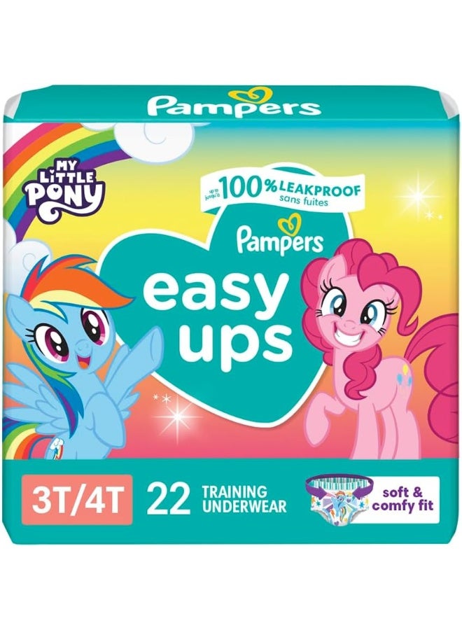 بامبرز حفاضات بامبرز سهلة الارتداء للتدريب للفتيات مقاس 5 3T-4T 22 قطعة - Image 1