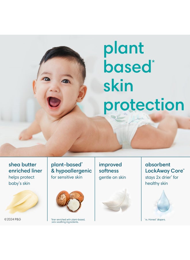 Pampers Pure Protection Diapers Newborn - Size 0, 128 Count, Hypoallergenic Premium Disposable Baby Diapers - Image 2