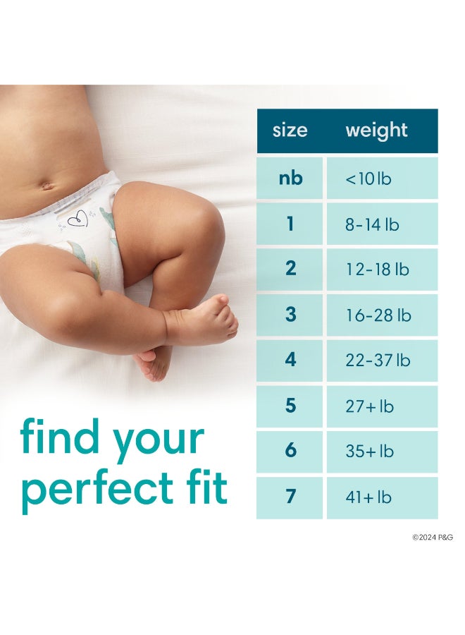 Pampers Pure Protection Diapers Newborn - Size 0, 128 Count, Hypoallergenic Premium Disposable Baby Diapers - Image 5