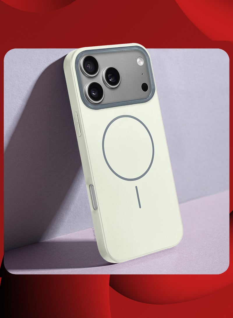 MARGOUN Slim Fit TPU Case for iPhone 17 Pro Max - Full Edge Protection Glossy Hard TPU Case Cover - Ultra Thin and Anti-Fingerprint - Off White-1 - Image 5