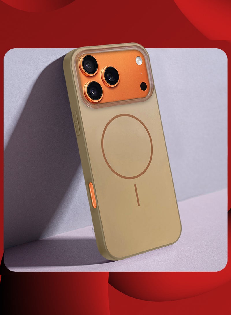 MARGOUN Slim Fit TPU Case for iPhone 17 Pro Max - Full Edge Protection Glossy Hard TPU Case Cover - Ultra Thin and Anti-Fingerprint - Desert Titanium-1 - Image 5