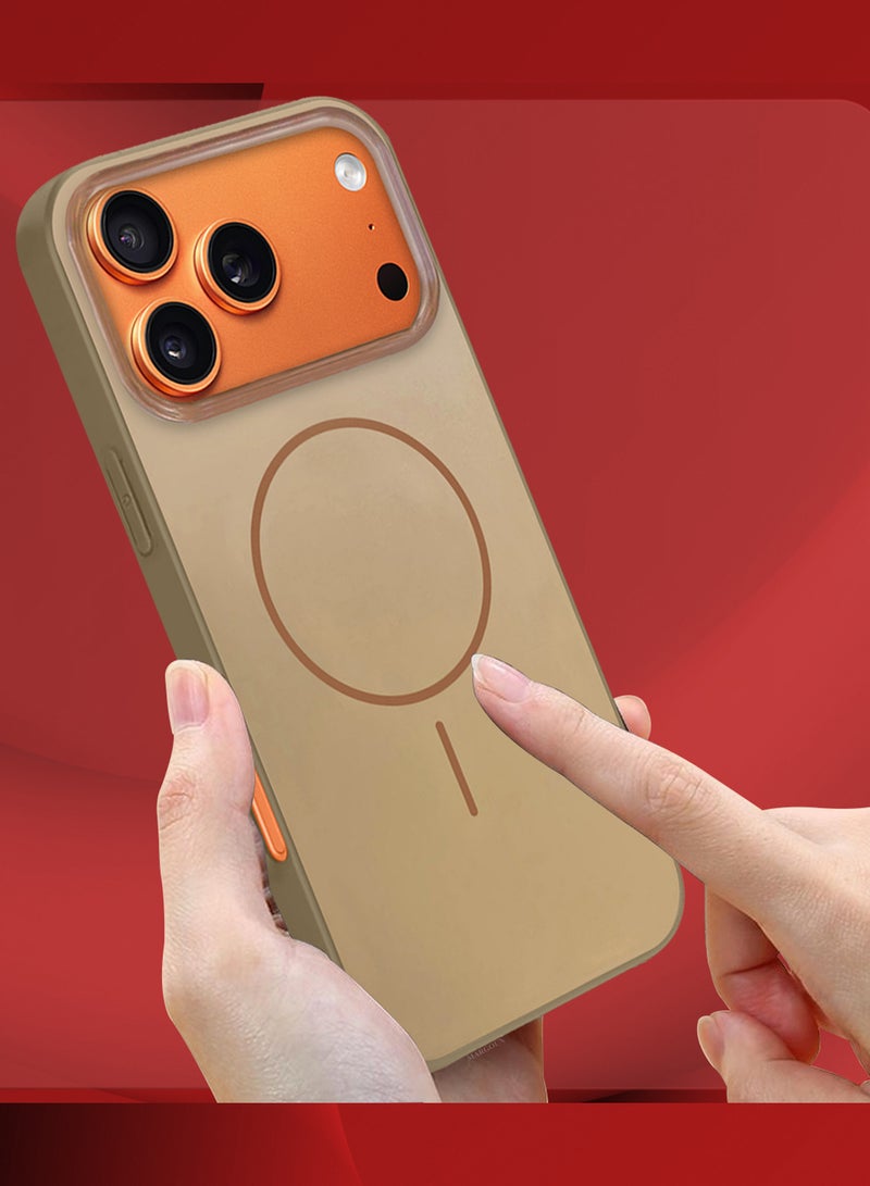 MARGOUN Slim Fit TPU Case for iPhone 17 Pro Max - Full Edge Protection Glossy Hard TPU Case Cover - Ultra Thin and Anti-Fingerprint - Desert Titanium-1 - Image 4