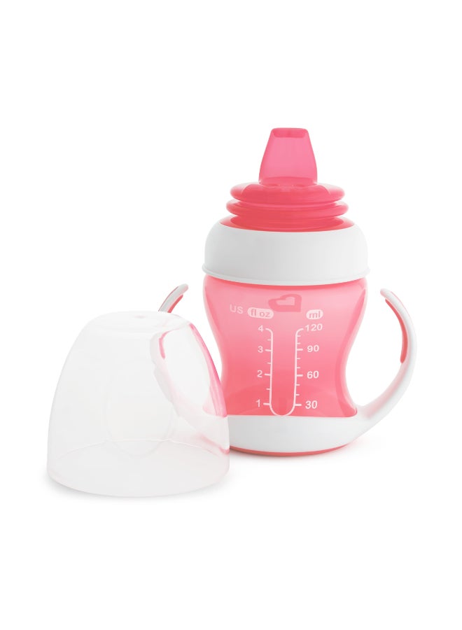 مونشكين Munchkin® Gentle™ Transition Sippy Trainer Cup, 4 Ounce, Pink - Image 3