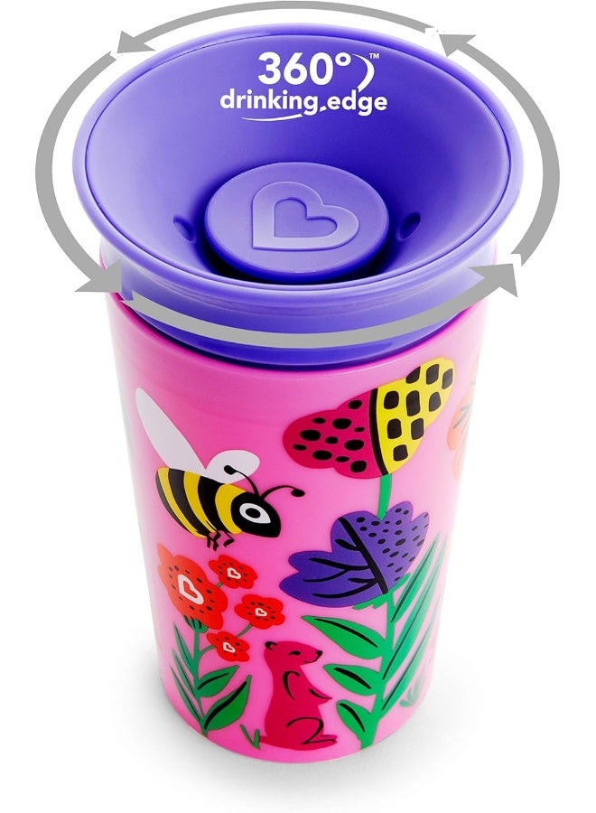 مونشكين Munchkina Miraclea 360 WildLove Sippy Cup, 9 Oz, 2 Pack, Bee/Lemur - Image 3