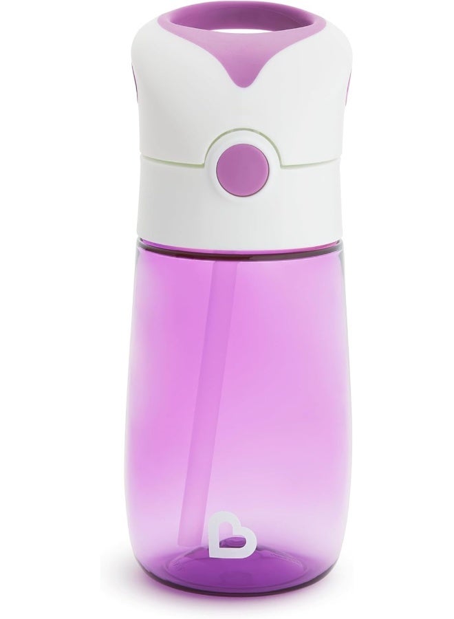 مونشكين كوب شرب للأطفال من مانشكن® Flip & Go™ مع قشة، 12 أونصة، مادة تريتان فائقة المتانة، بنفسجي - Image 1