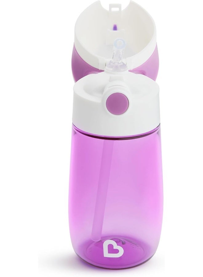 مونشكين كوب شرب للأطفال من مانشكن® Flip & Go™ مع قشة، 12 أونصة، مادة تريتان فائقة المتانة، بنفسجي - Image 2