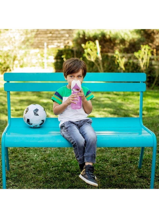 مونشكين كوب شرب للأطفال من مانشكن® Flip & Go™ مع قشة، 12 أونصة، مادة تريتان فائقة المتانة، بنفسجي - Image 4