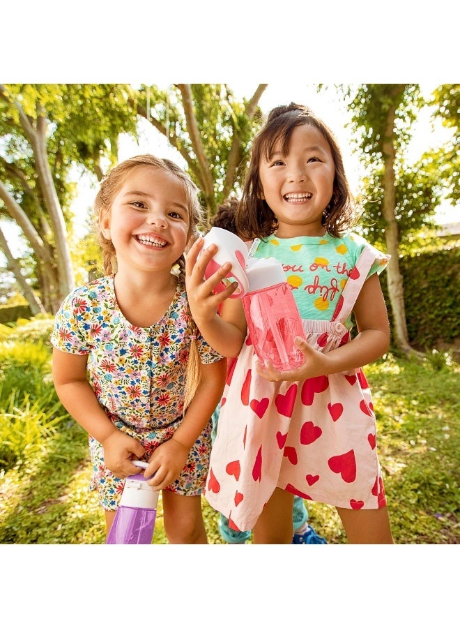 مونشكين كوب شرب للأطفال من مانشكن® Flip & Go™ مع قشة، 12 أونصة، مادة تريتان فائقة المتانة، بنفسجي - Image 3