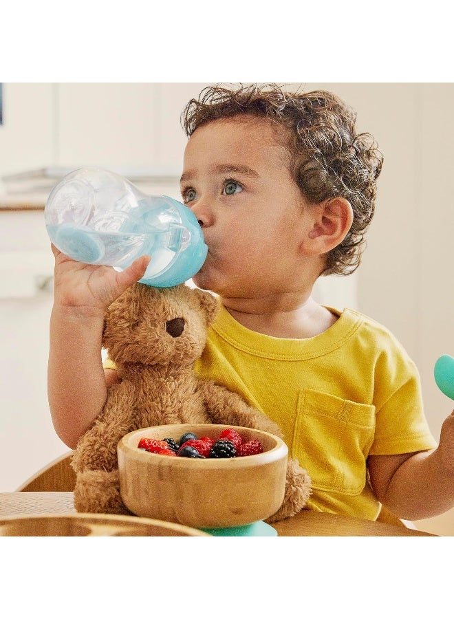 مونشكين Munchkin Any Angle Sippy Cup for Toddlers, Weighted Toddler Straw Cup with Click Lock Lid, 10 Ounce, 2 Pack, Pink/Purple - Image 2