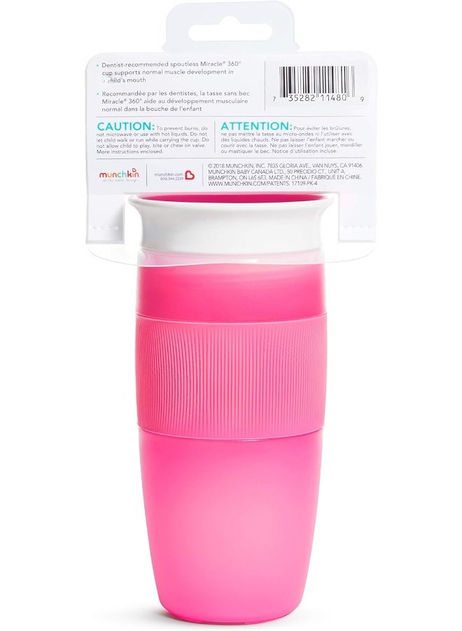 مونشكين Munchkin Miracle 360 Sippy Cup, 14 Oz., Pink - Image 3