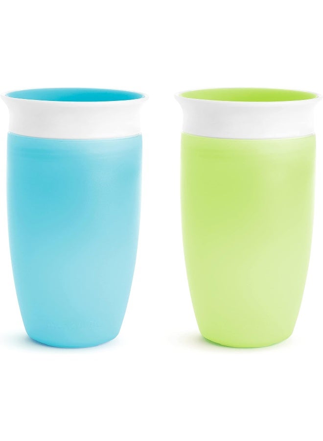 مونشكين Munchkin Miracle 360 Sippy Cup, Green/Blue, 10 Oz, 2 Count - Image 1