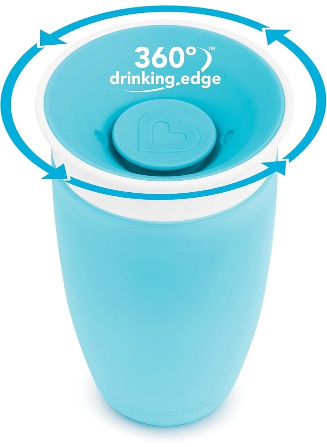 مونشكين Munchkin Miracle 360 Sippy Cup, Green/Blue, 10 Oz, 2 Count - Image 4