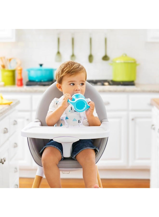 مونشكين MunchkinÂ® Gentleâ„¢ Transition Sippy Trainer Cup, 4 Ounce, 2 Pack, Blue - Image 3