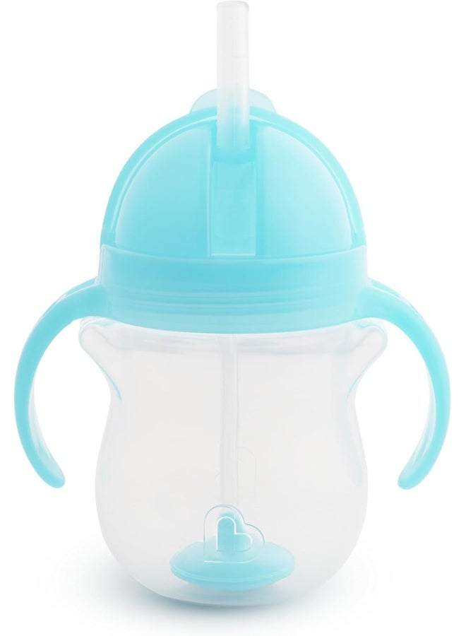 مونشكين Munchkin Any Angle Sippy Cup for Toddlers, Weighted Straw Trainer Cup with Click Lock Lid, 7 Ounce, 2 Pack, Pink/Purple - Image 1