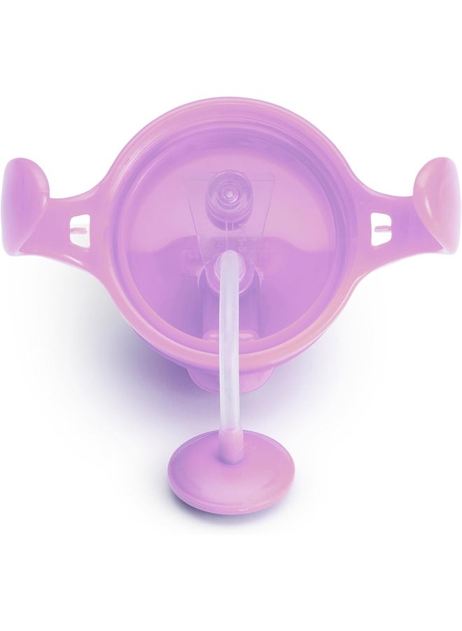 مونشكين Munchkin Any Angle Sippy Cup for Toddlers, Weighted Straw Trainer Cup with Click Lock Lid, 7 Ounce, 2 Pack, Pink/Purple - Image 4