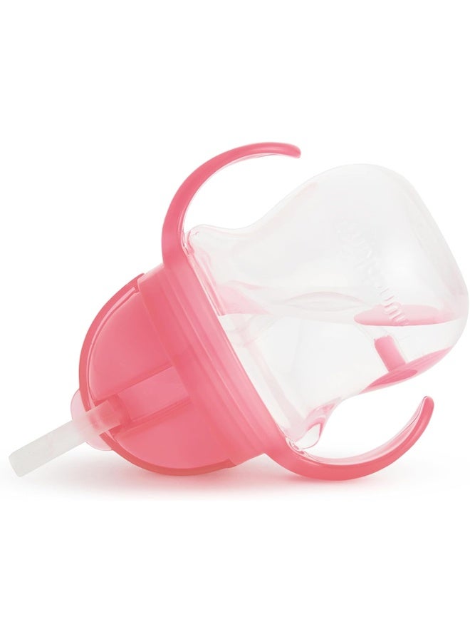 مونشكين Munchkin Any Angle Sippy Cup for Toddlers, Weighted Straw Trainer Cup with Click Lock Lid, 7 Ounce, 2 Pack, Pink/Purple - Image 2