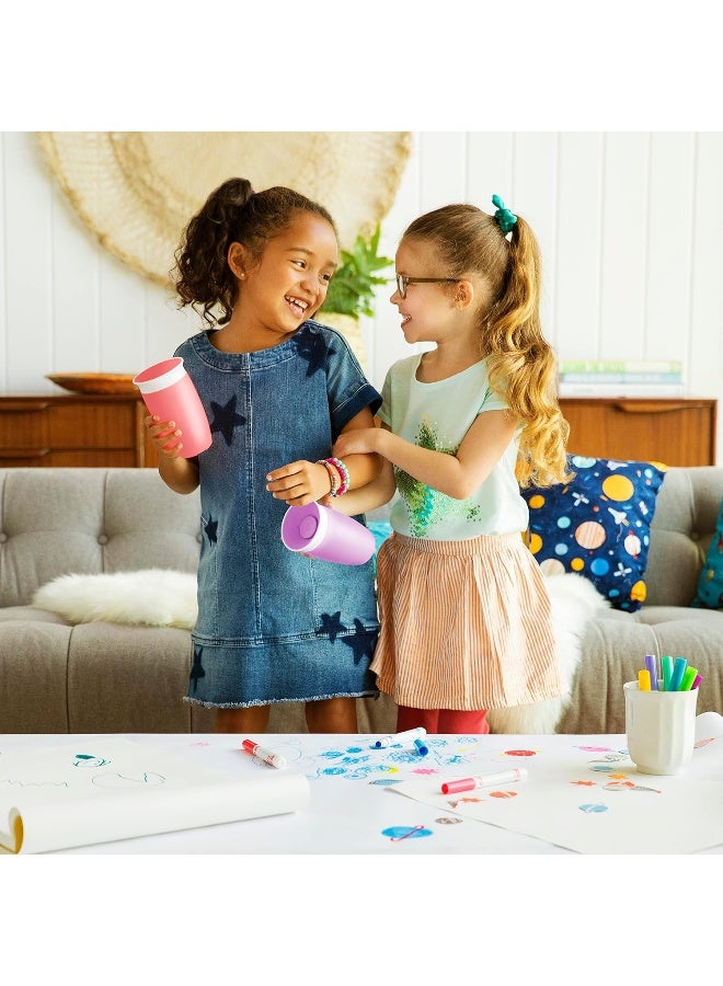 مونشكين Munchkin 10Oz MiracleÂ® 360Â° Sippy Cup - 2Pk (Pink/Purple) - Image 2