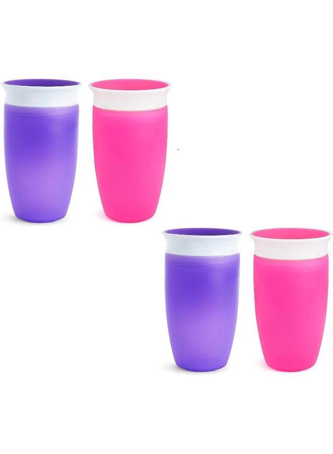 مونشكين Munchkin Miracle 360 Sippy Cup - Pink/Purple 2 pack - Image 1