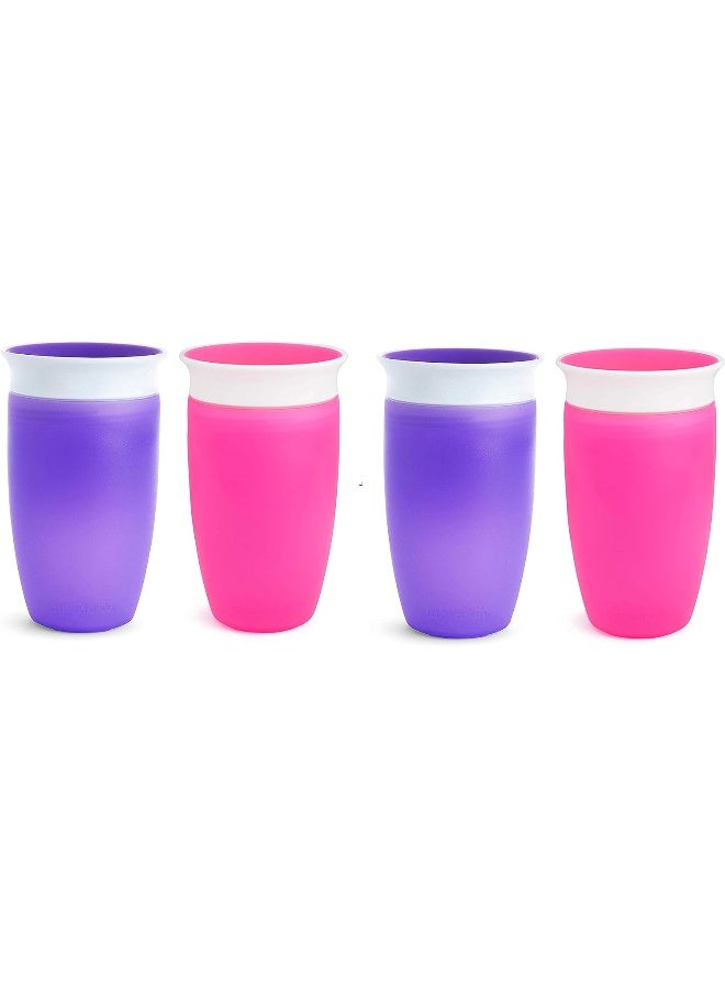 مونشكين Munchkin Miracle 360 Sippy Cup - Pink/Purple 2 pack - Image 2