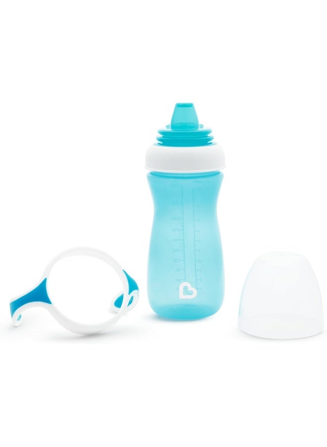 مونشكين كوب شرب مunchkin الانتقالي اللطيف مع مقابض تدريب، 10 أونصات، أزرق/أخضر، عبوة 2 - Image 3