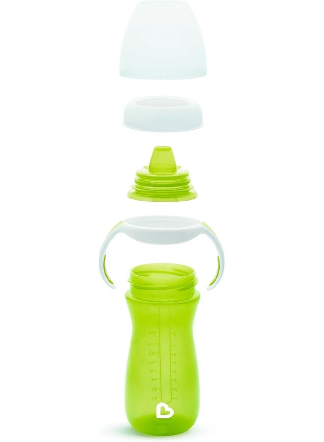 مونشكين كوب شرب مunchkin الانتقالي اللطيف مع مقابض تدريب، 10 أونصات، أزرق/أخضر، عبوة 2 - Image 2