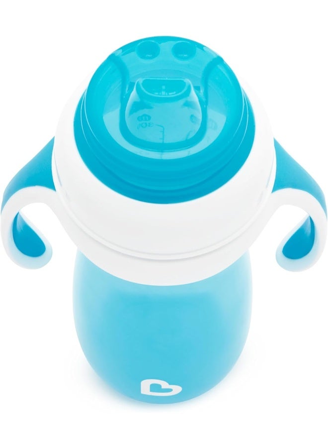 مونشكين كوب شرب مunchkin الانتقالي اللطيف مع مقابض تدريب، 10 أونصات، أزرق/أخضر، عبوة 2 - Image 4