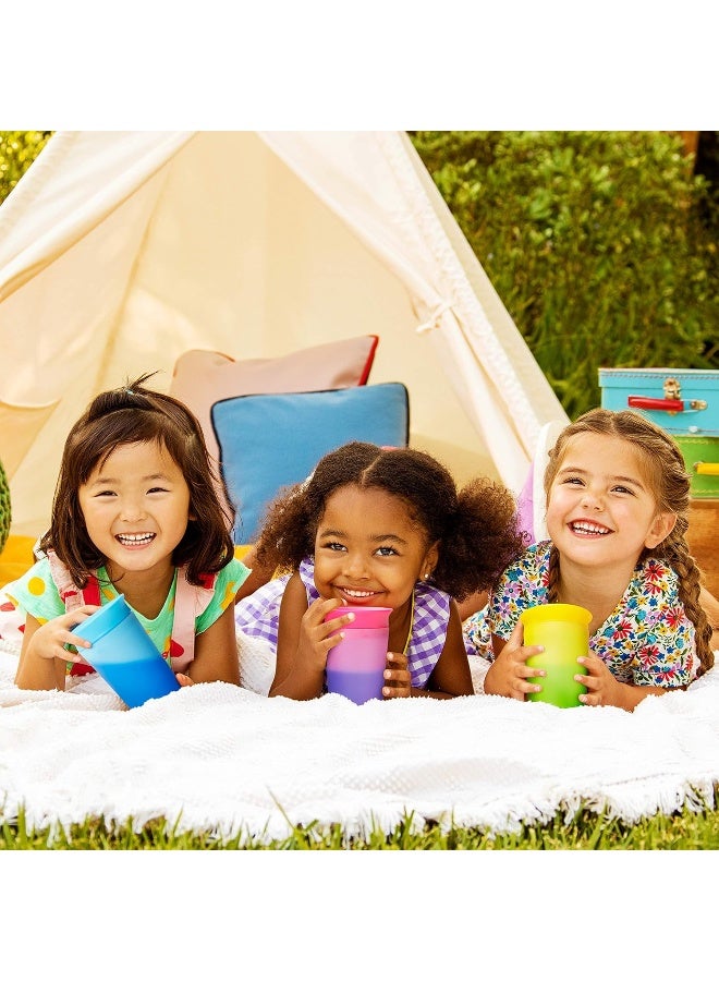 مونشكين كوب سبي من مانشكن® ميركل® 360 للأطفال، يتغير لونه مع المشروبات الباردة، 9 أونصات، عبوة من 2، وردي/أصفر - Image 5