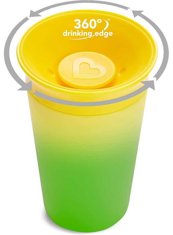 مونشكين كوب سبي من مانشكن® ميركل® 360 للأطفال، يتغير لونه مع المشروبات الباردة، 9 أونصات، عبوة من 2، وردي/أصفر - Image 4