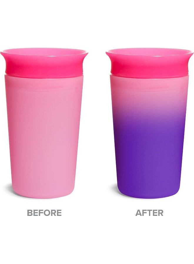 مونشكين كوب سبي من مانشكن® ميركل® 360 للأطفال، يتغير لونه مع المشروبات الباردة، 9 أونصات، عبوة من 2، وردي/أصفر - Image 2