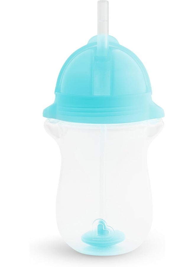 مونشكين Munchkin Any Angle Sippy Cup for Toddlers, Weighted Toddler Straw Cup with Click Lock Lid, 10 Ounce, 2 Pack, Blue/Green - Image 4