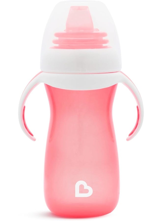 مونشكين كوب شرب مunchkin® جنتل™ مع مقابض تدريب، 10 أونصة، وردي - Image 1