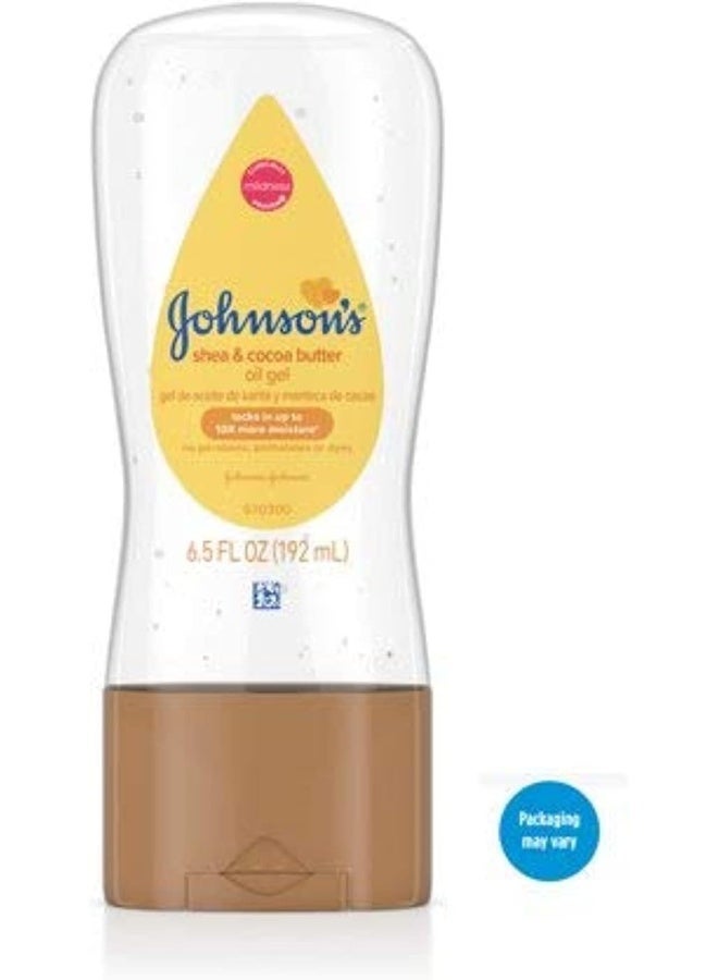 Johnson & Johnson Baby Oil Gel with Shea Cocoa Butter, 6.5 fl. oz (Pack of 2) - Image 2
