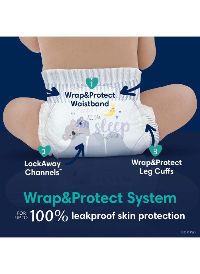 بامبرز حفاضات سوادلرز الليلية حجم 4 عدد 58 حفاضة قابلة للتخلص منها - Image 4