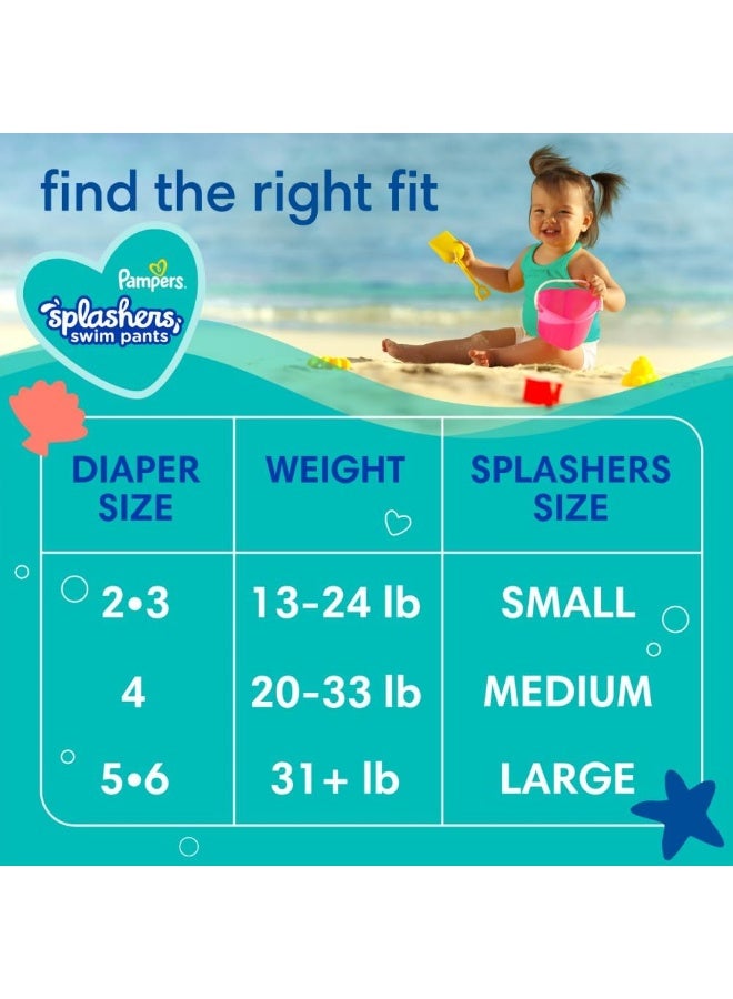 بامبرز حفاضات بامبرز سبلاشers للسباحة - الحجم م، 18 قطعة، سراويل سباحة للأطفال قابلة للتخلص منها بدون فجوات - Image 5