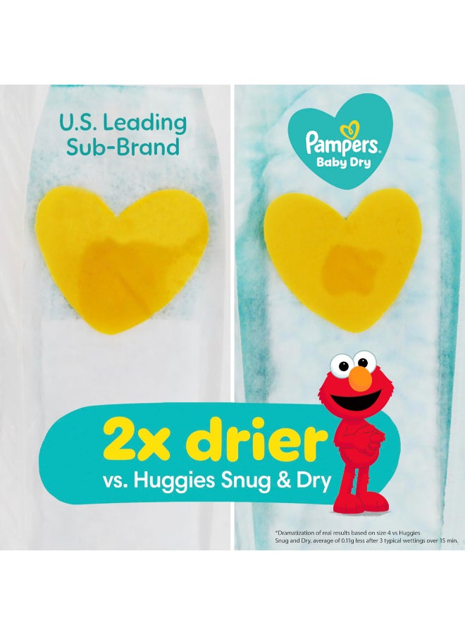 Pampers Diapers - Baby Dry - Size 5, 164 Count, Absorbent Disposable Infant Diaper (Packaging May Vary) - Image 4