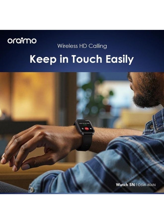 Oraimo Watch 5N with 2.01" TFT screen and supports calling and IP68 water resistance Black - Image 3