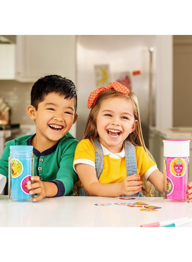 مونشكين Munchkin Miracle 360 Insulated Sippy Cup, Includes Stickers to Customize Cup, 9 Ounce, Pink - Image 2