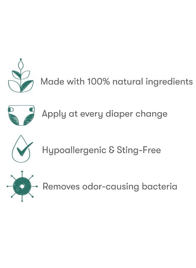 مونشكين Munchkin® HYP03™ No Rub Daily Diaper Rash Spray with Hypochlorous, Award Winning, Removes Rash Causing Germs, Easy Application vs. Messy Creams, 100% Natural, 600 Sprays - Image 3