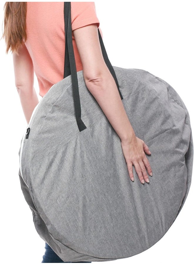 مونشكين حقيبة سفر لمهد مunchkin للأطفال مع مقبض، رمادي - Image 1