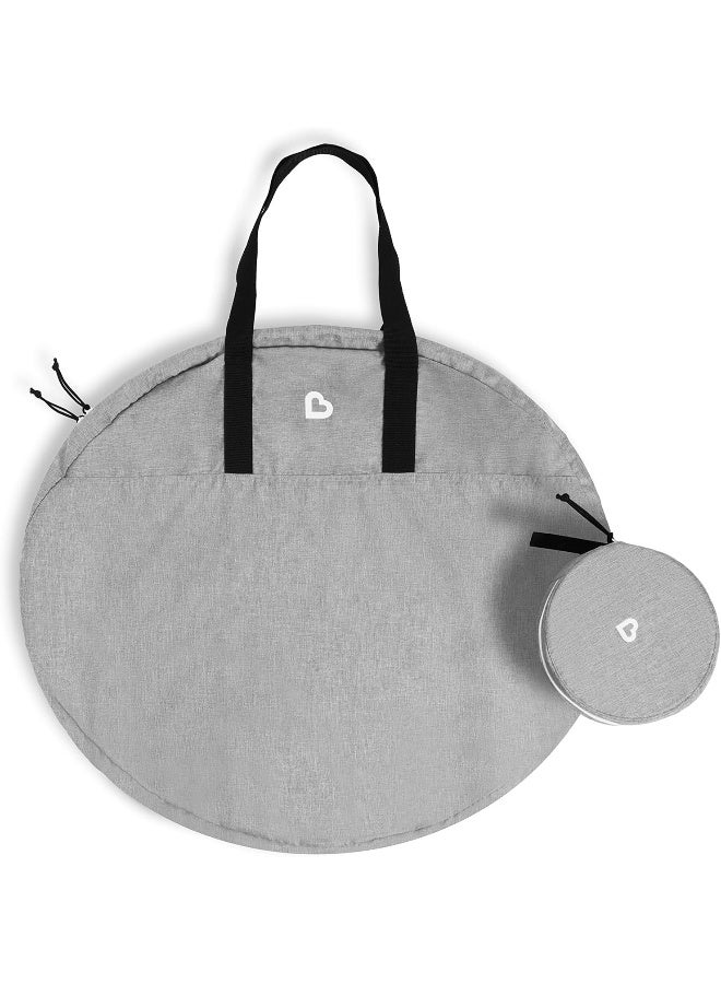 مونشكين حقيبة سفر لمهد مunchkin للأطفال مع مقبض، رمادي - Image 4